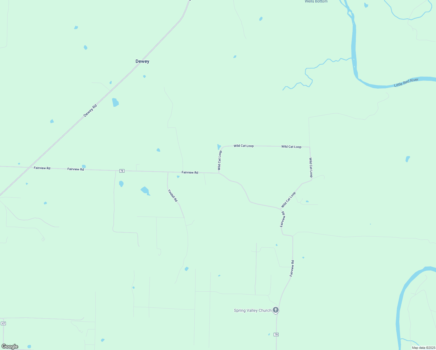 map of restaurants, bars, coffee shops, grocery stores, and more near 173 Wild Cat Loop in Searcy