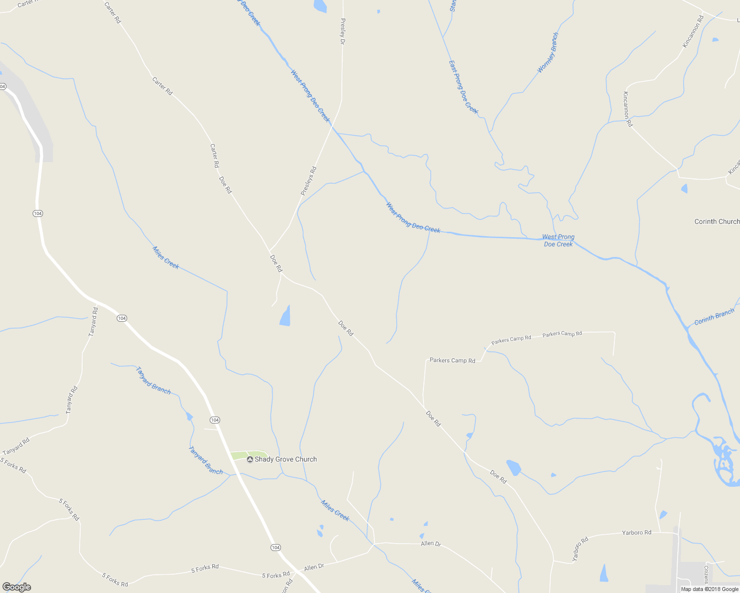 map of restaurants, bars, coffee shops, grocery stores, and more near 2090 Doe Road in Saltillo