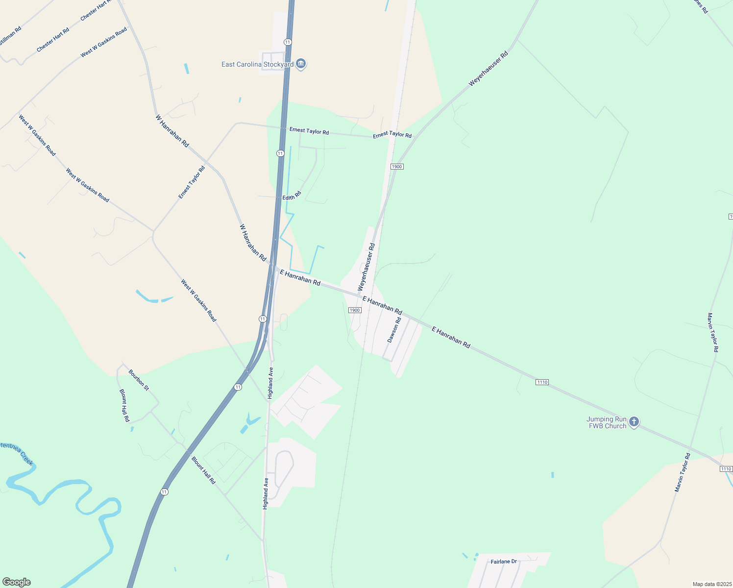 map of restaurants, bars, coffee shops, grocery stores, and more near 299 E Hanrahan Rd in Grifton