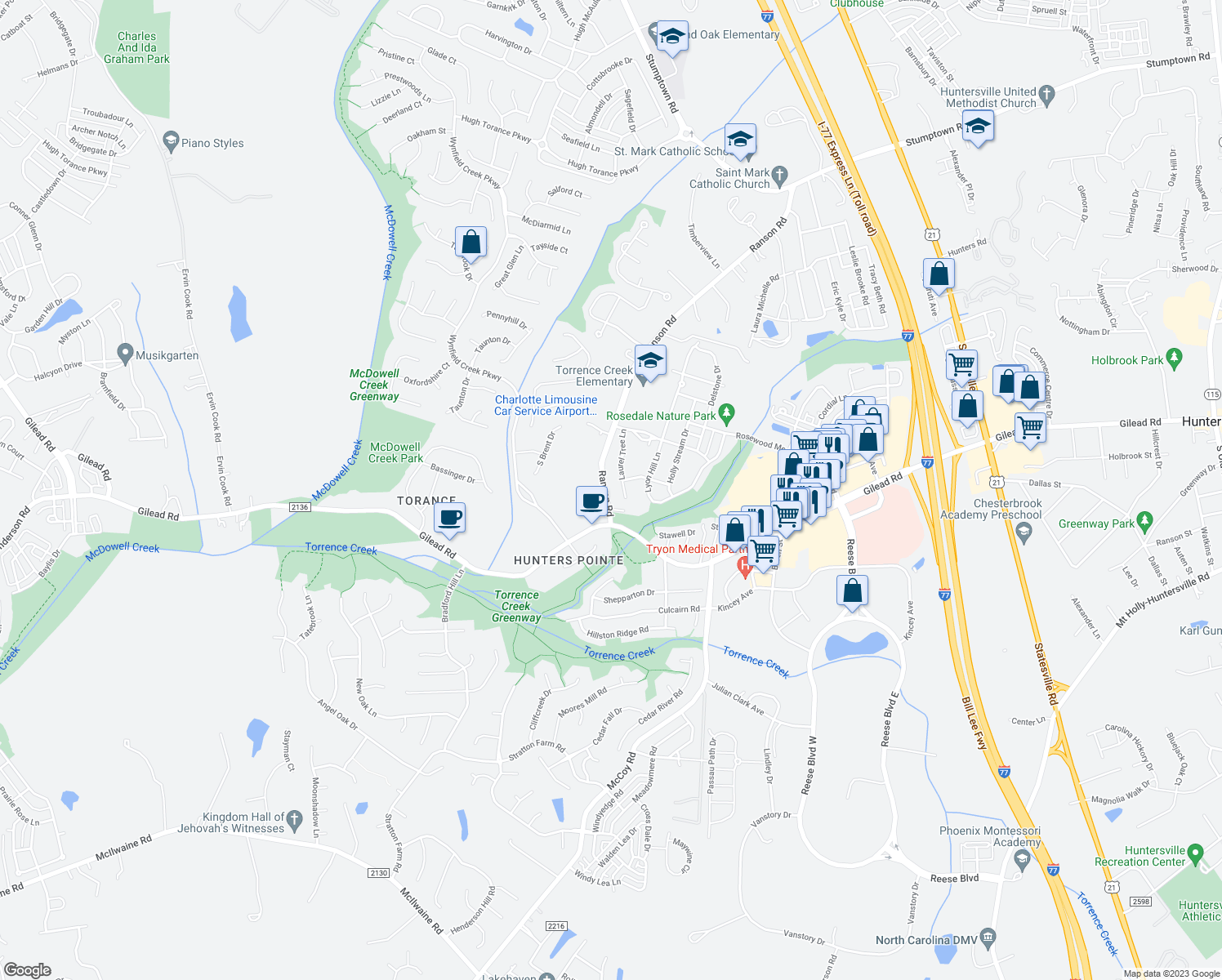 14312 Ranson Road, Huntersville NC Walk Score