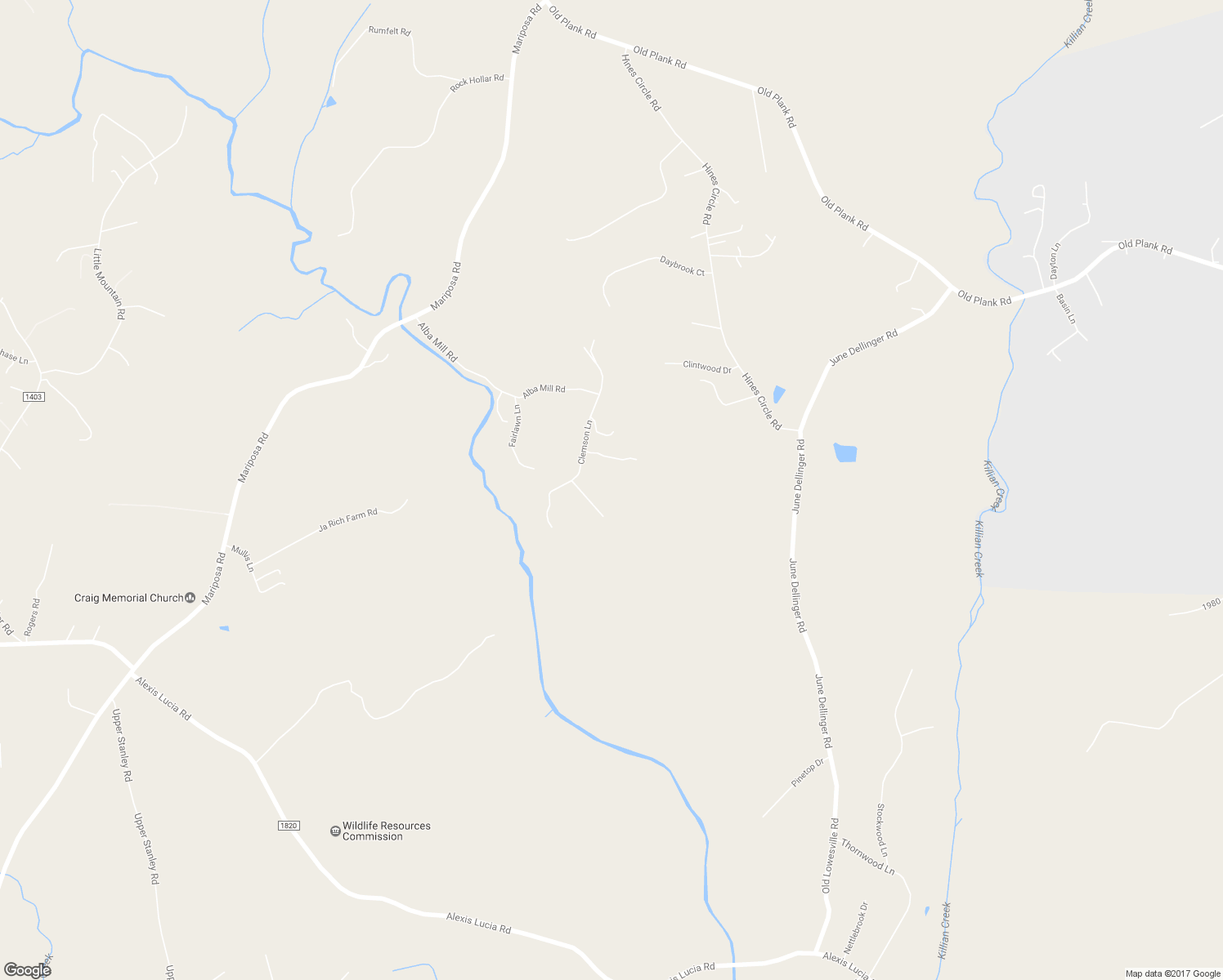 map of restaurants, bars, coffee shops, grocery stores, and more near 2493 Clemson Lane in Stanley