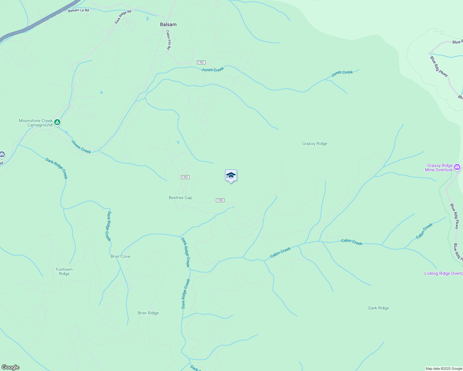 map of restaurants, bars, coffee shops, grocery stores, and more near in Balsam