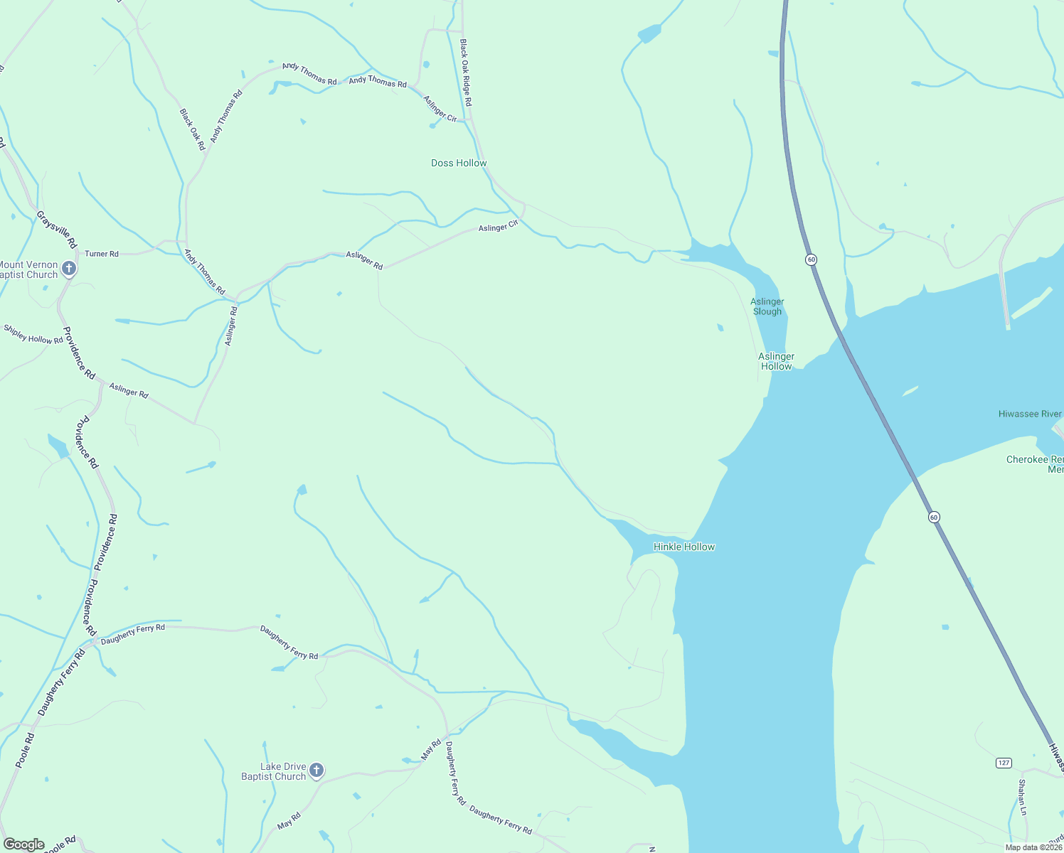 map of restaurants, bars, coffee shops, grocery stores, and more near 1650 Aslinger Road in Sale Creek