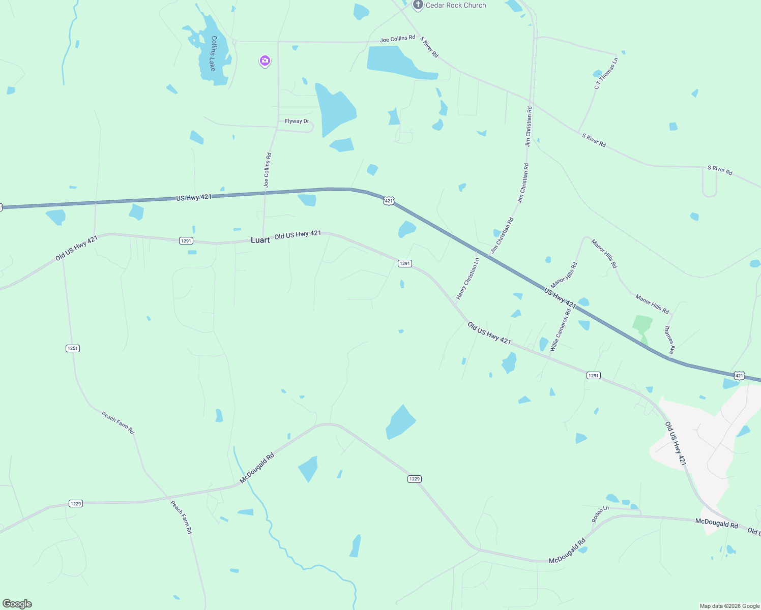 map of restaurants, bars, coffee shops, grocery stores, and more near 31 Mamie Bell Circle in Lillington