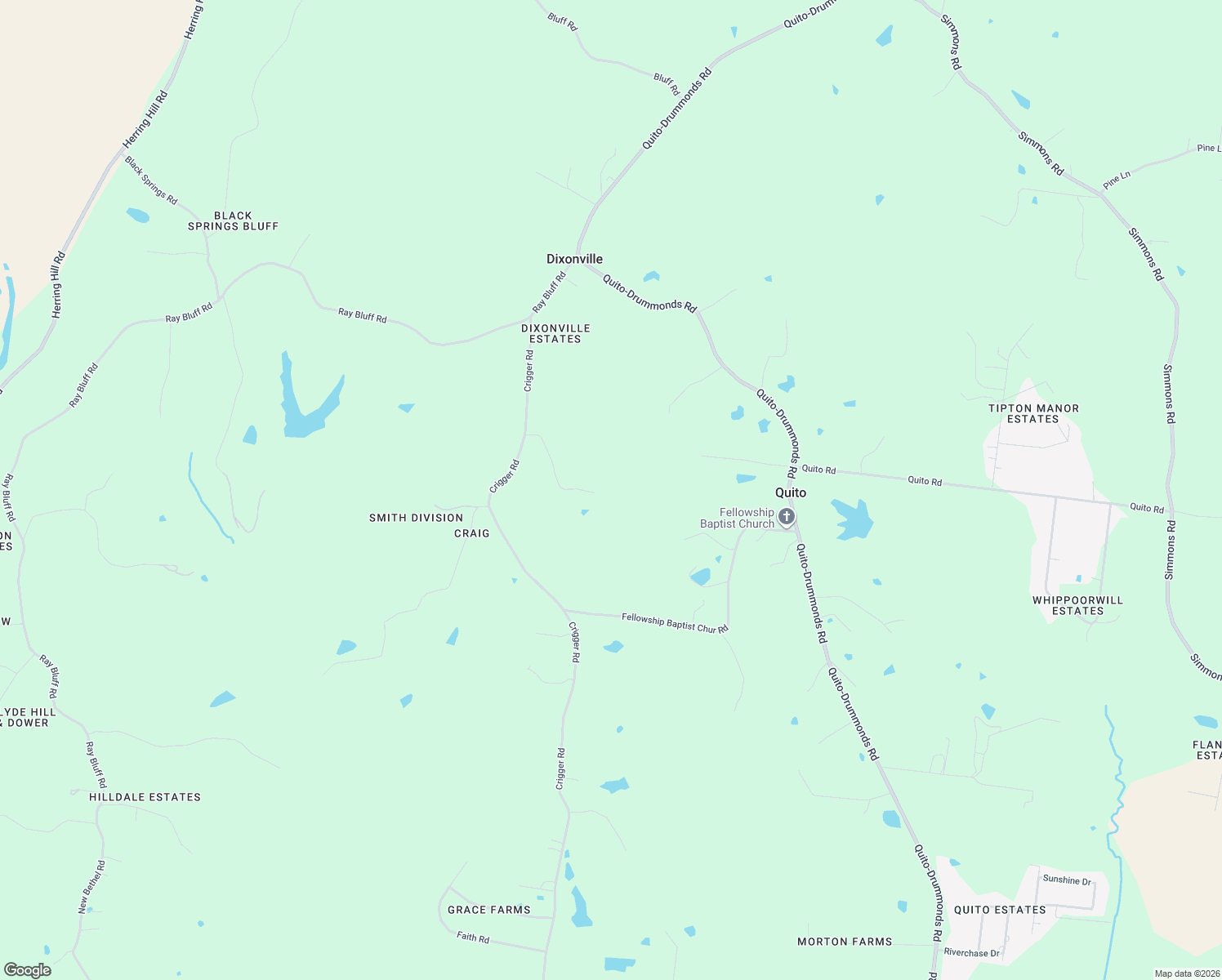 map of restaurants, bars, coffee shops, grocery stores, and more near 332 Obie Brown Rd in Millington