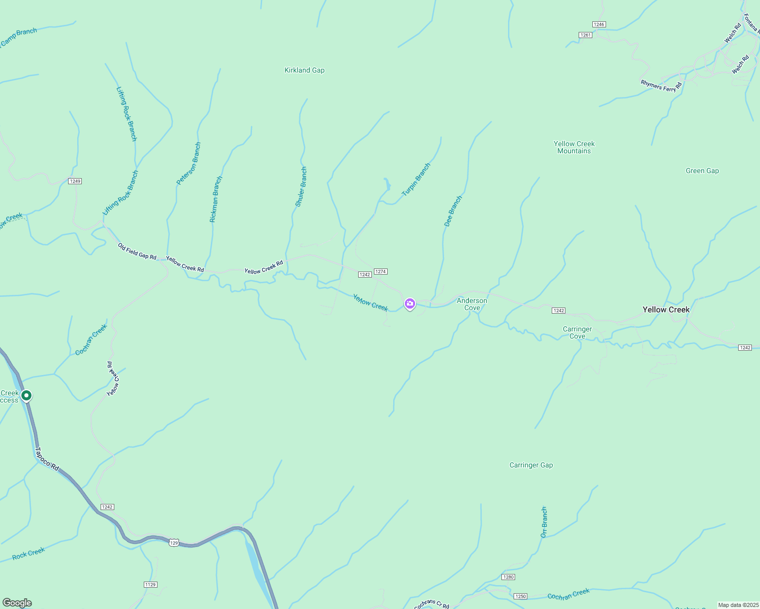 map of restaurants, bars, coffee shops, grocery stores, and more near 3447 Yellow Creek Road in Robbinsville