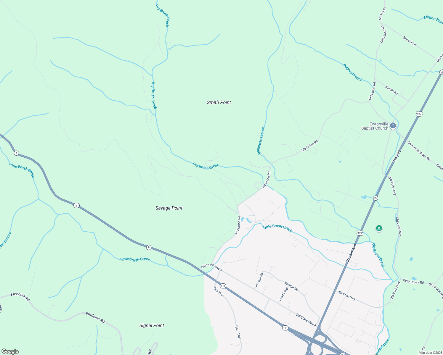 map of restaurants, bars, coffee shops, grocery stores, and more near 280 Savage Point Road in Dunlap