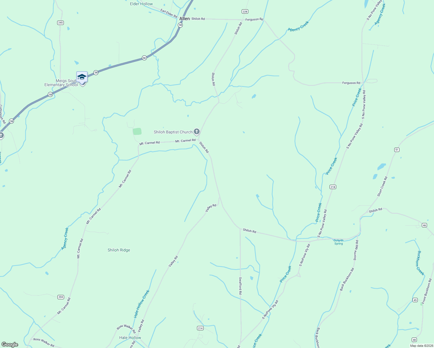 map of restaurants, bars, coffee shops, grocery stores, and more near 2025 Shiloh Road in Decatur