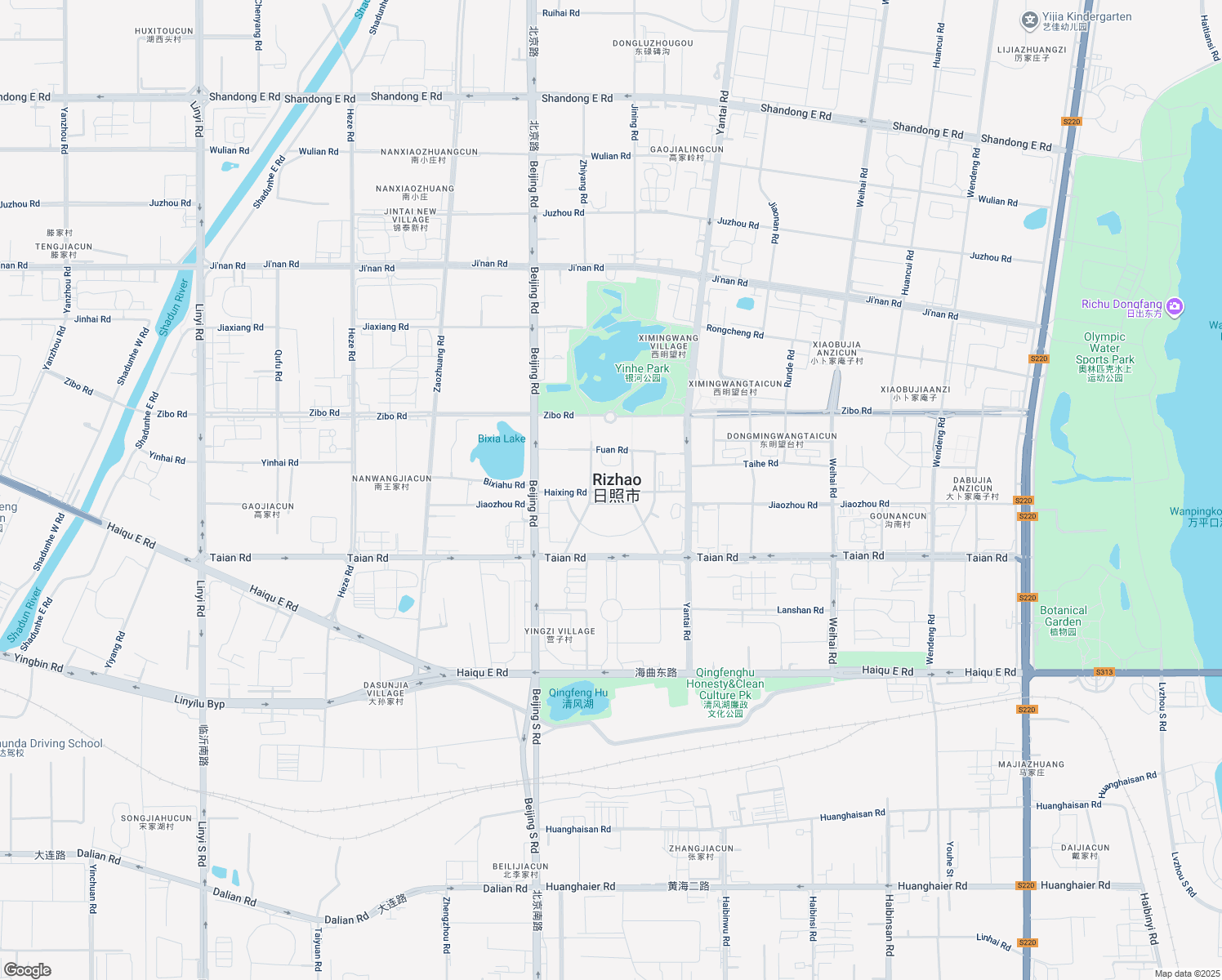 map of restaurants, bars, coffee shops, grocery stores, and more near in Rizhao
