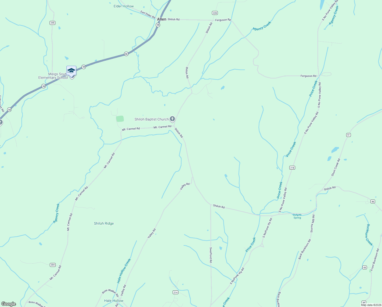 map of restaurants, bars, coffee shops, grocery stores, and more near 2025 Shiloh Road in Decatur