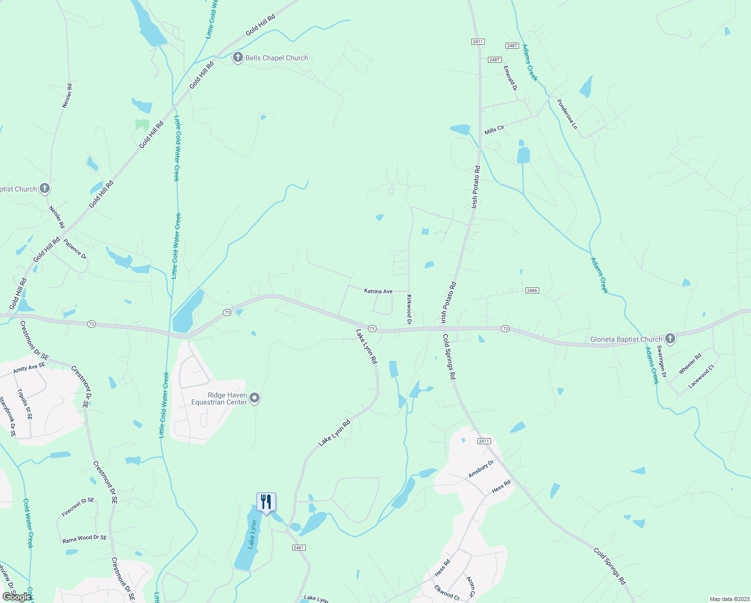 map of restaurants, bars, coffee shops, grocery stores, and more near Ichabod Circle in Concord