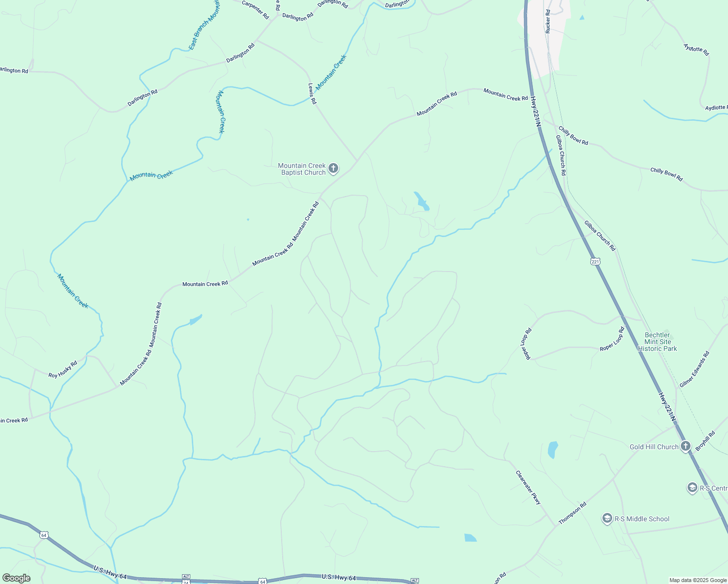 map of restaurants, bars, coffee shops, grocery stores, and more near 127 Desota Ridge in Rutherfordton