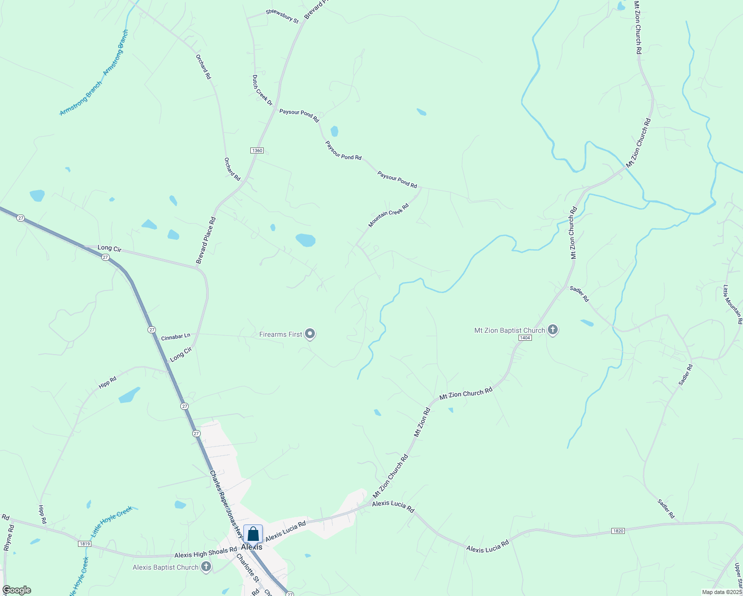 map of restaurants, bars, coffee shops, grocery stores, and more near 3205 Farm View Lane in Iron Station