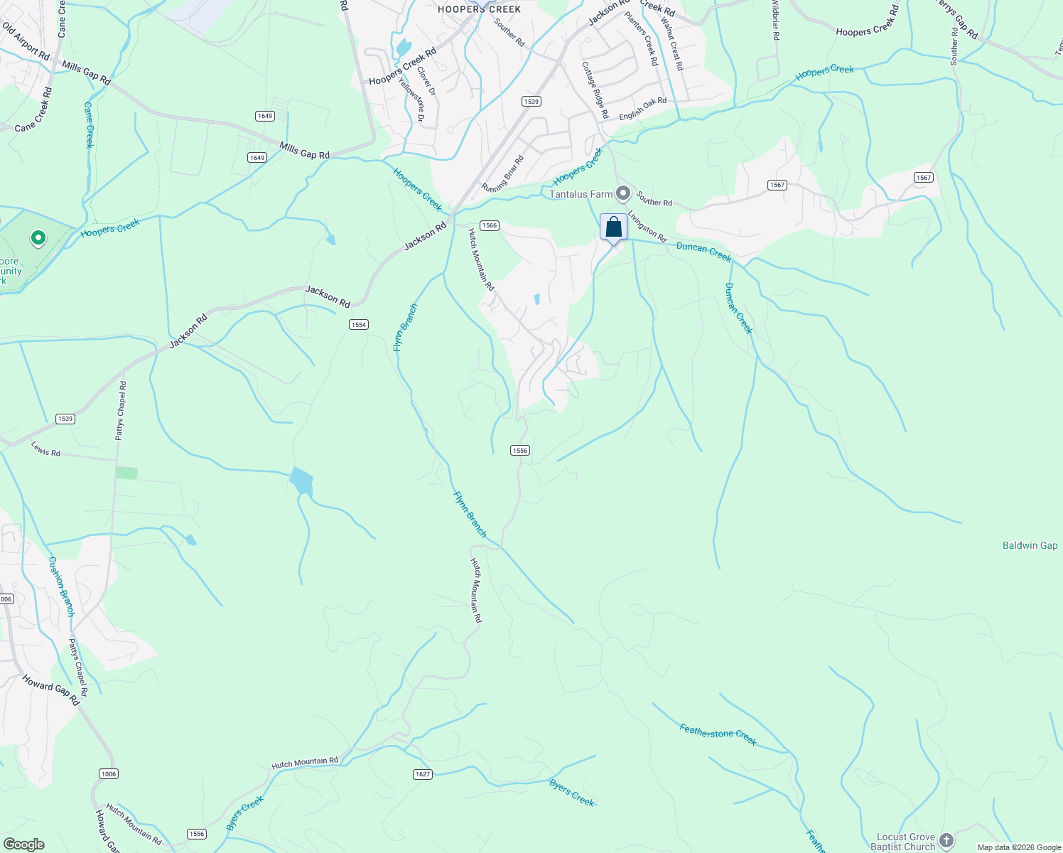 map of restaurants, bars, coffee shops, grocery stores, and more near 800 Hutch Mountain Road in Fletcher