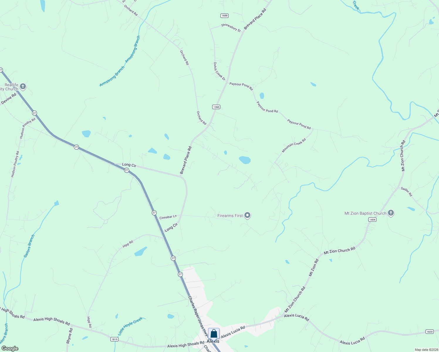 map of restaurants, bars, coffee shops, grocery stores, and more near 4242 John Ritchie Road in Iron Station