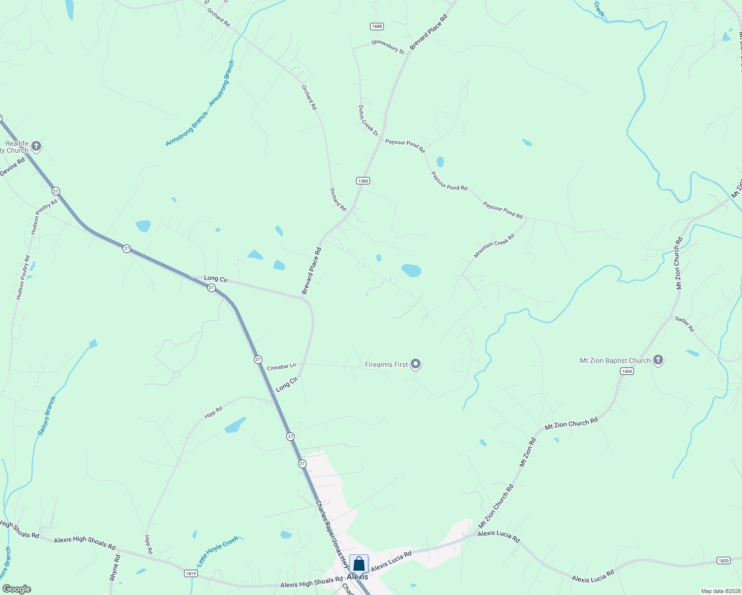 map of restaurants, bars, coffee shops, grocery stores, and more near 4242 John Ritchie Road in Iron Station