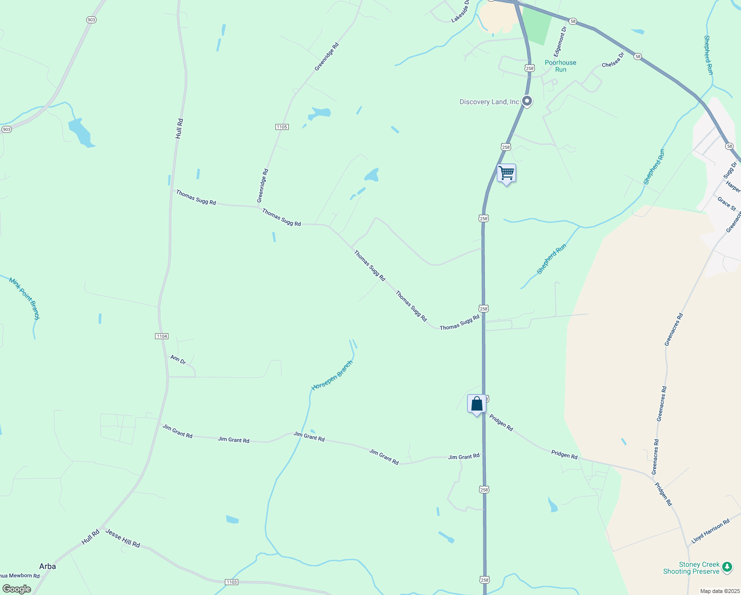 map of restaurants, bars, coffee shops, grocery stores, and more near 119 Sauls Drive in Snow Hill