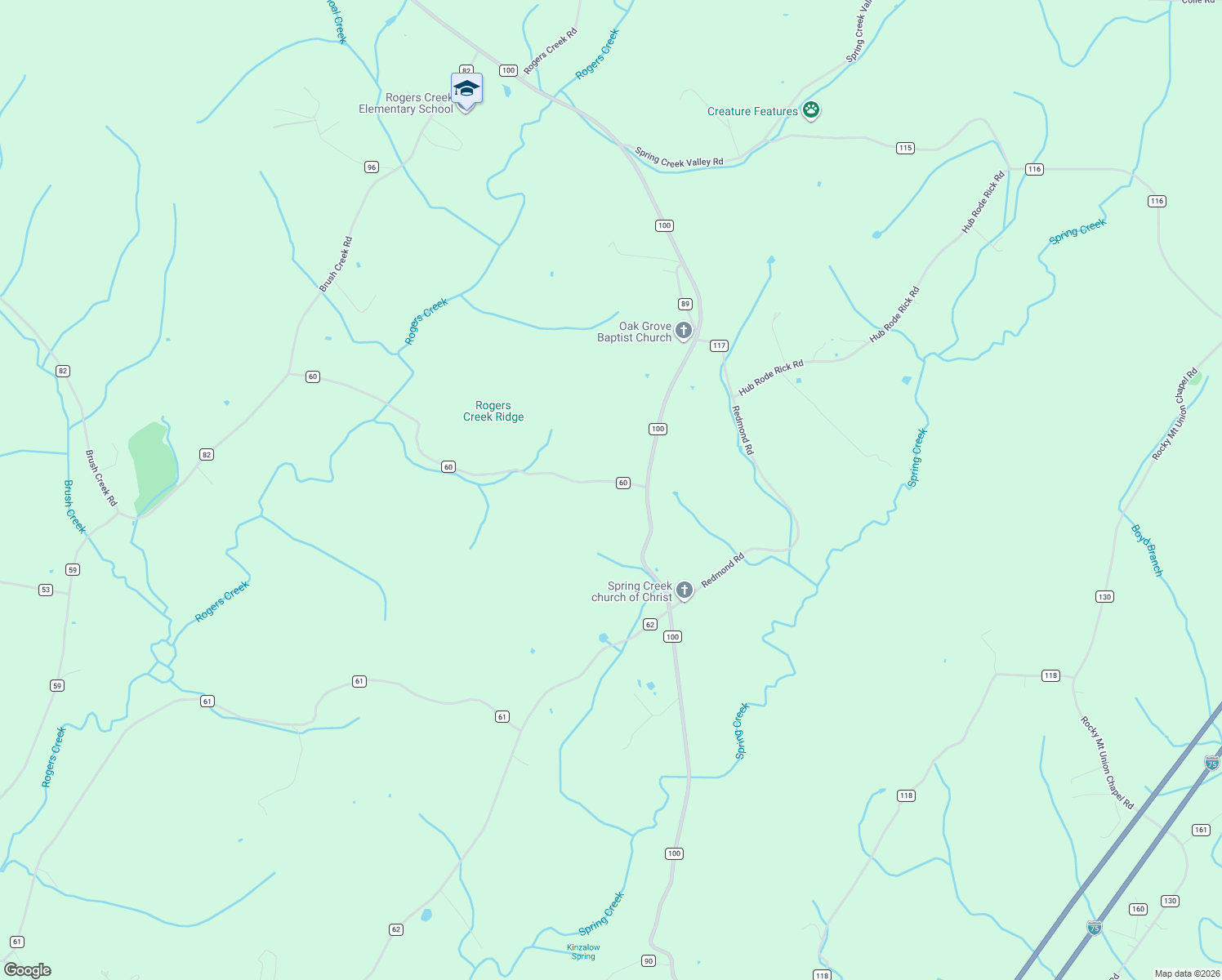map of restaurants, bars, coffee shops, grocery stores, and more near 107 County Road 60 in Athens