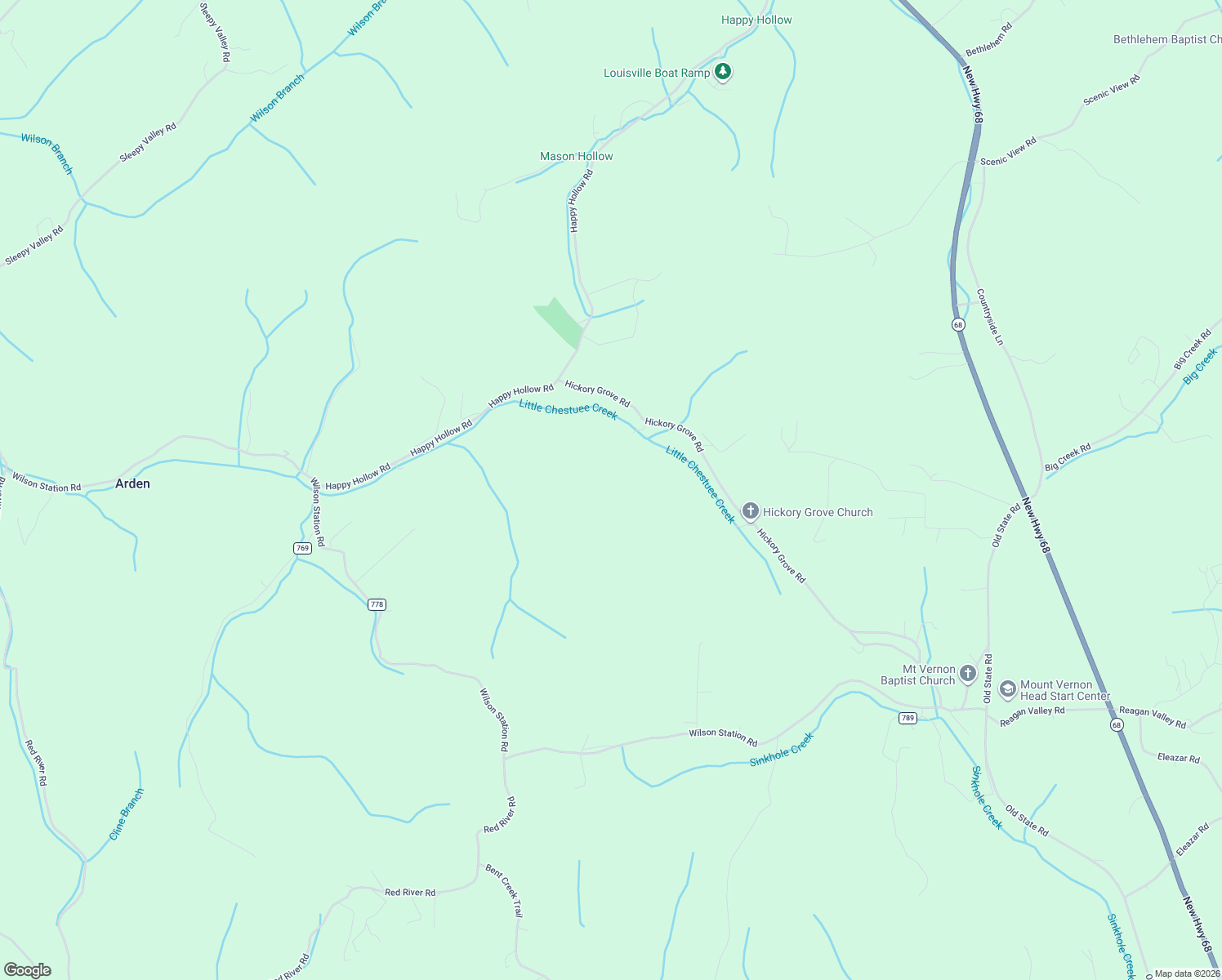 map of restaurants, bars, coffee shops, grocery stores, and more near 489 Hickory Grove Rd in Madisonville