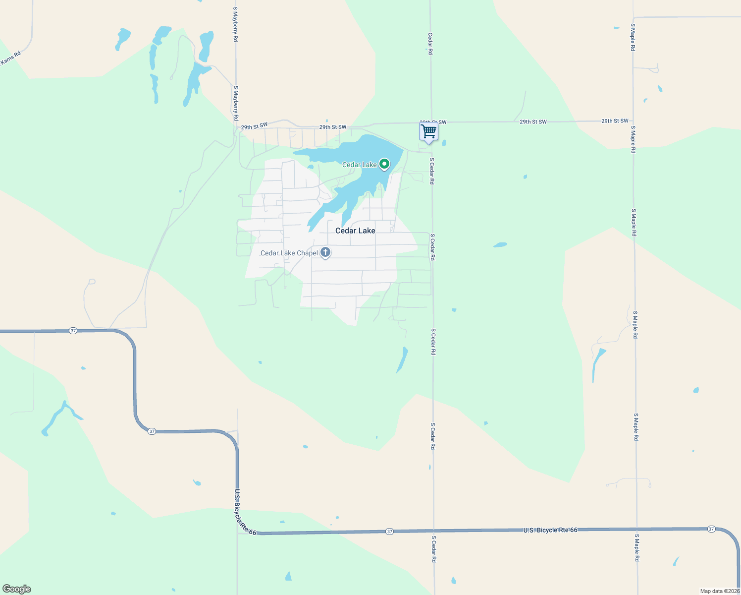 map of restaurants, bars, coffee shops, grocery stores, and more near 21110 East 4th Street in Hinton