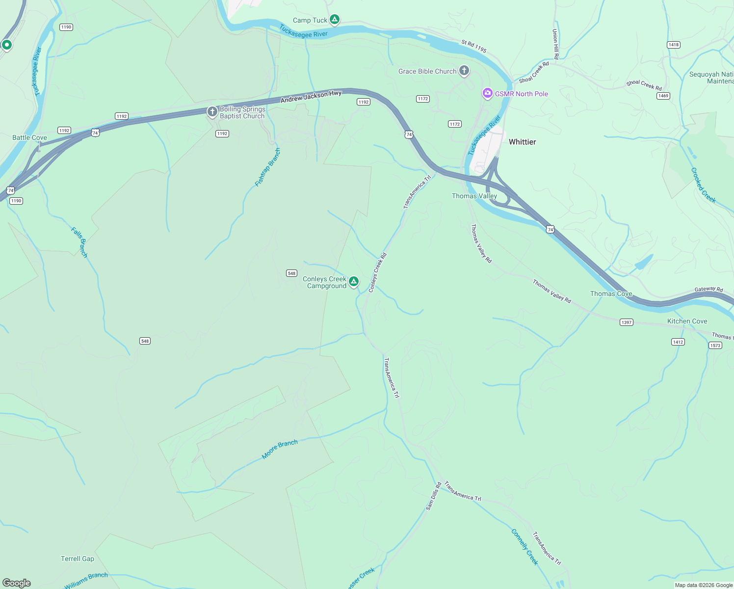 map of restaurants, bars, coffee shops, grocery stores, and more near 21 Conleys Creek Road in Whittier