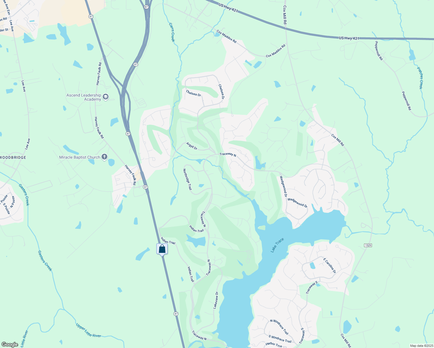 map of restaurants, bars, coffee shops, grocery stores, and more near 138 Holly Lane in Sanford