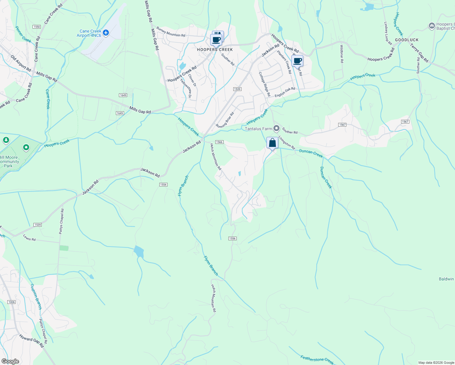 map of restaurants, bars, coffee shops, grocery stores, and more near 35 Garden Way in Fletcher