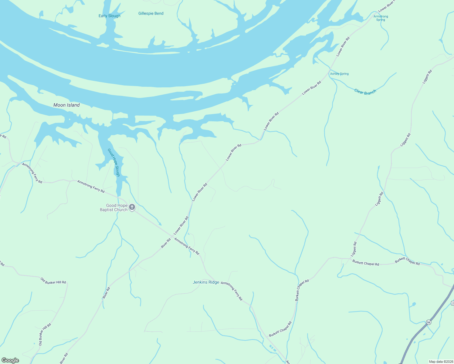 map of restaurants, bars, coffee shops, grocery stores, and more near 2725 Lower River Road in Decatur