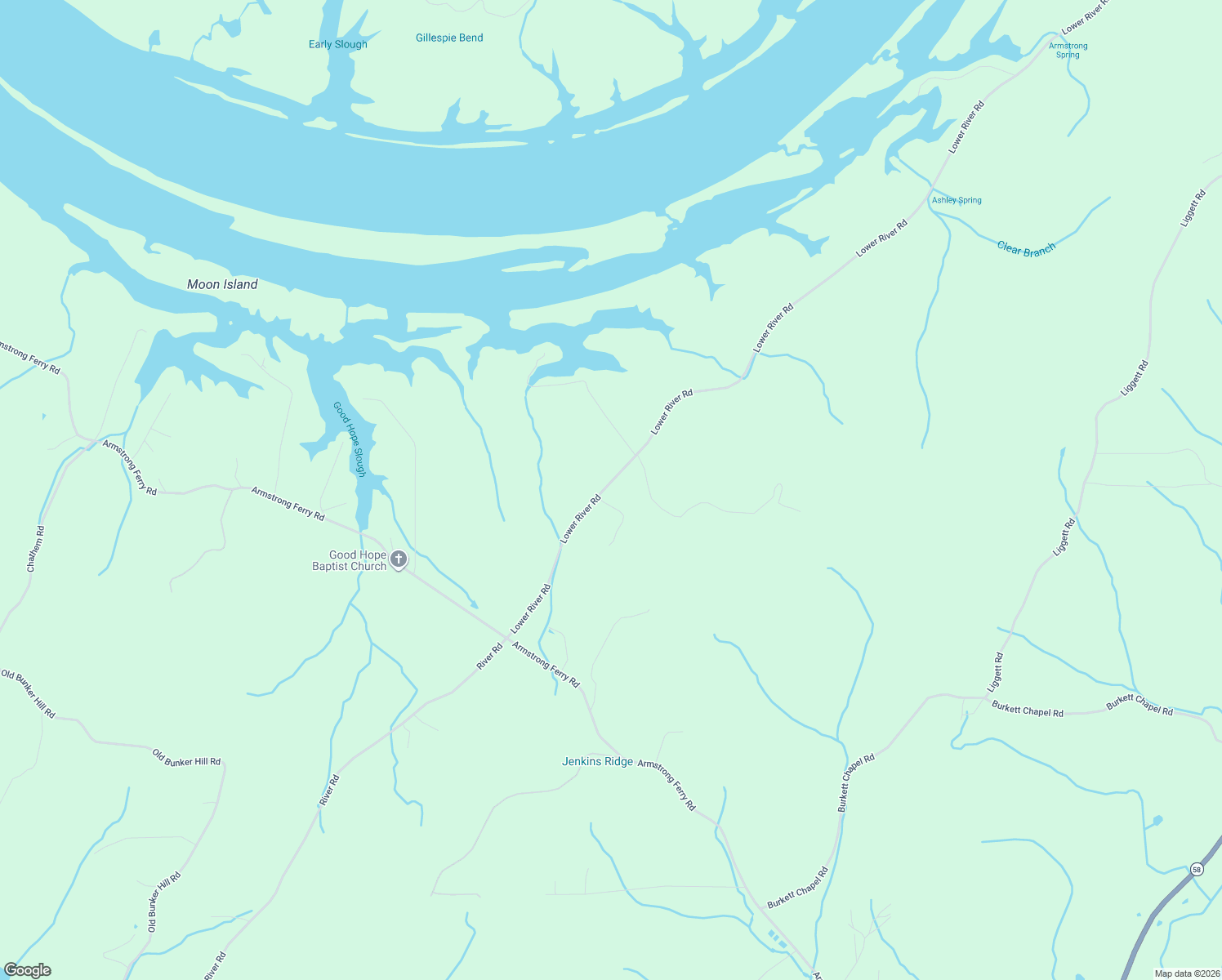 map of restaurants, bars, coffee shops, grocery stores, and more near 2725 Lower River Road in Decatur