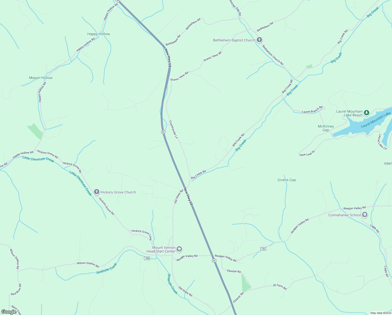 map of restaurants, bars, coffee shops, grocery stores, and more near 381 Countryside Lane in Madisonville