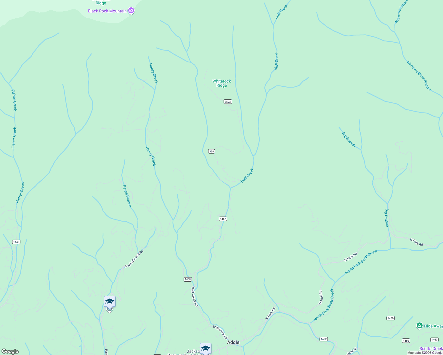 map of restaurants, bars, coffee shops, grocery stores, and more near 1722 Buff Creek Road in Sylva