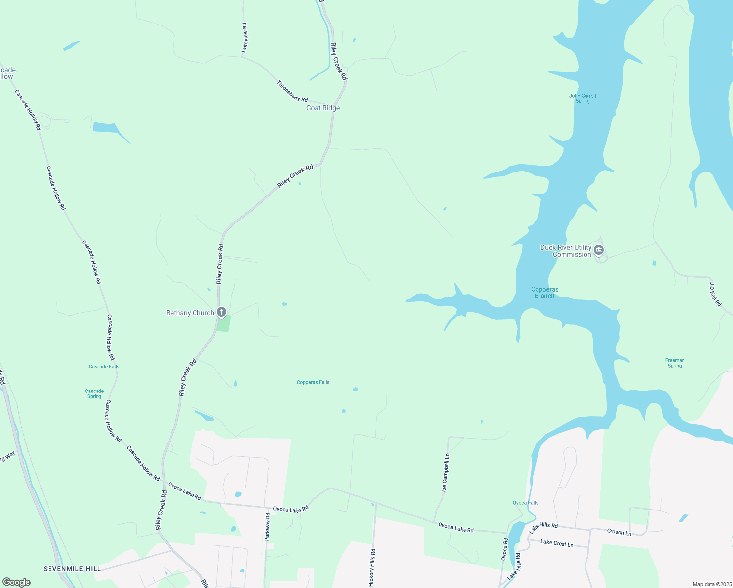 map of restaurants, bars, coffee shops, grocery stores, and more near 622 Fairview School Road in Normandy