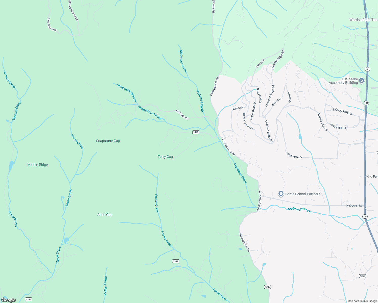 map of restaurants, bars, coffee shops, grocery stores, and more near 281 Judson Ridge Road in Arden
