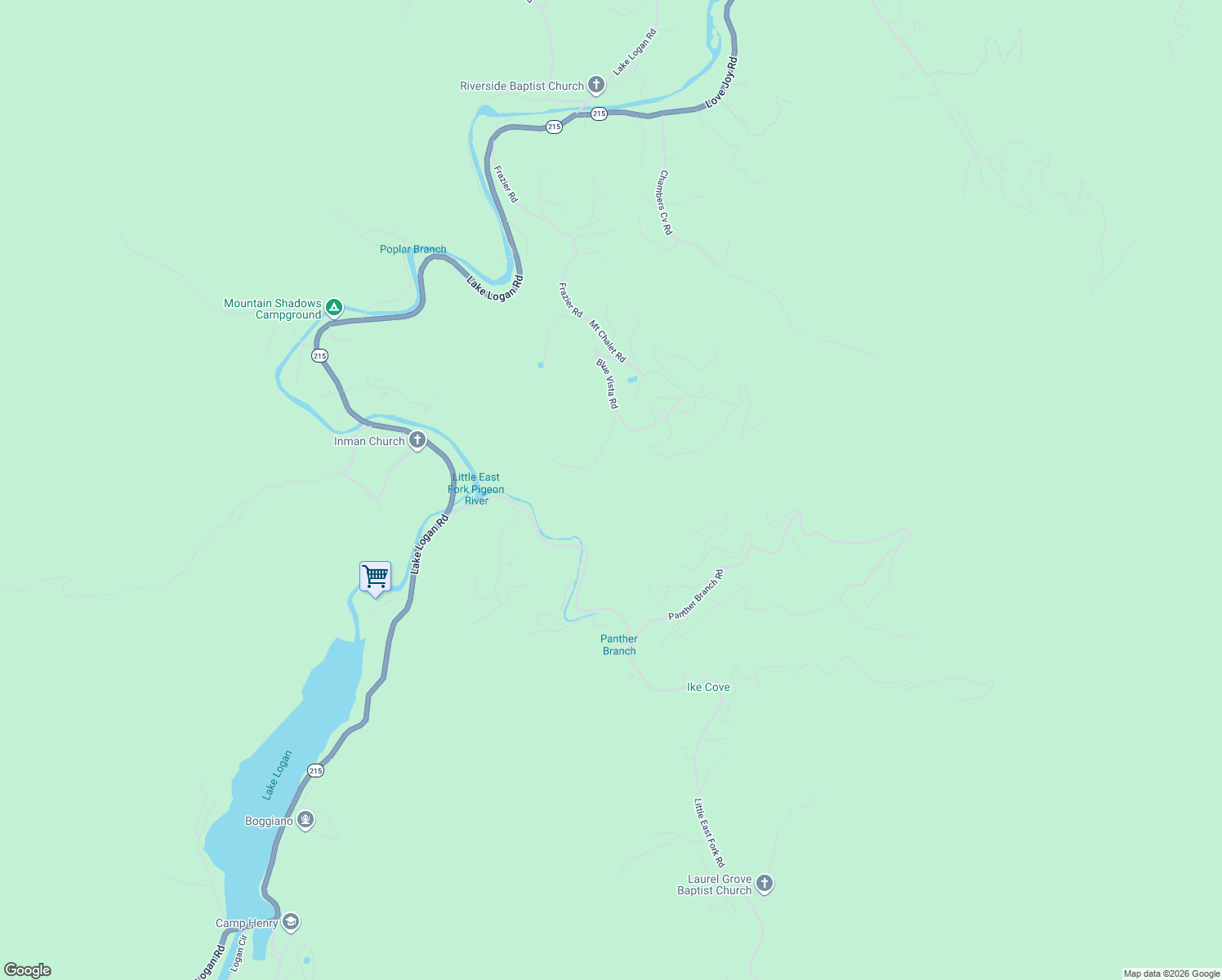 map of restaurants, bars, coffee shops, grocery stores, and more near 406 Blue Vista Road in Canton