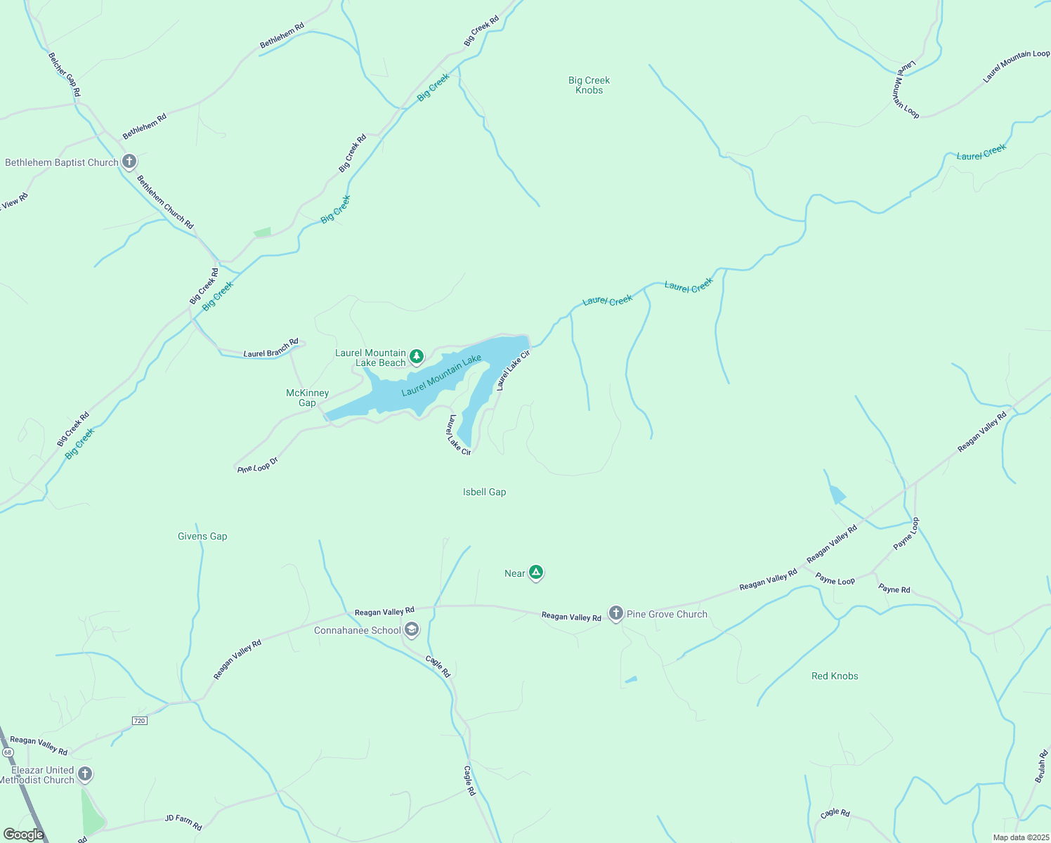 map of restaurants, bars, coffee shops, grocery stores, and more near 244 Laurel Mountain Road in Madisonville