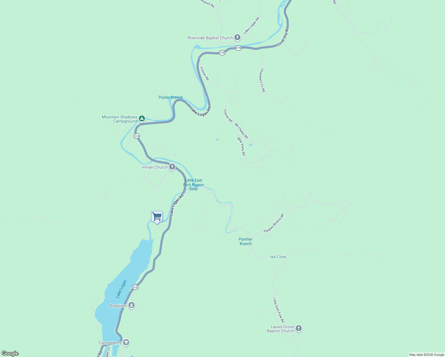 map of restaurants, bars, coffee shops, grocery stores, and more near 634 Blue Vista Road in Canton