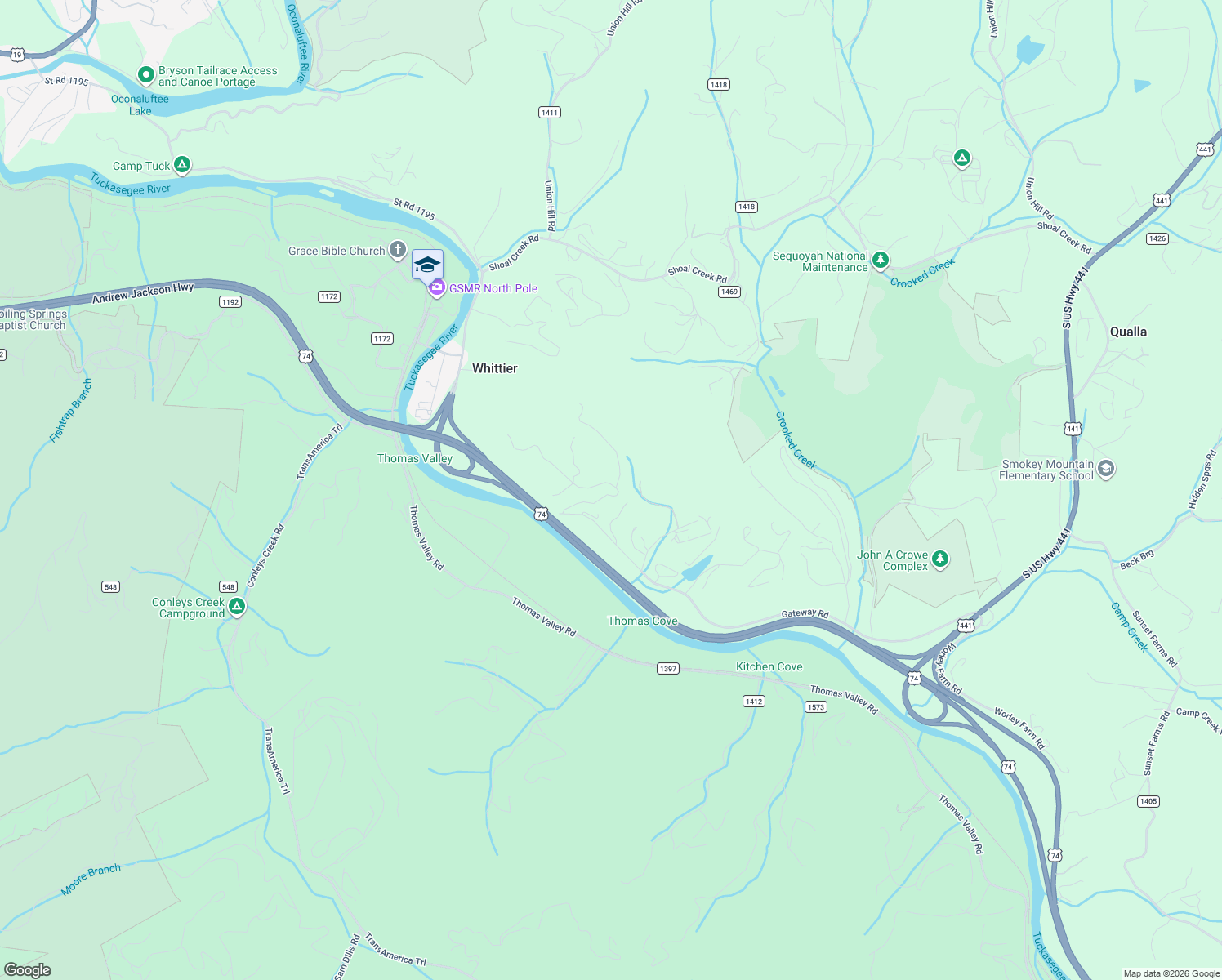 map of restaurants, bars, coffee shops, grocery stores, and more near 173 Whittier Heights Road in Whittier