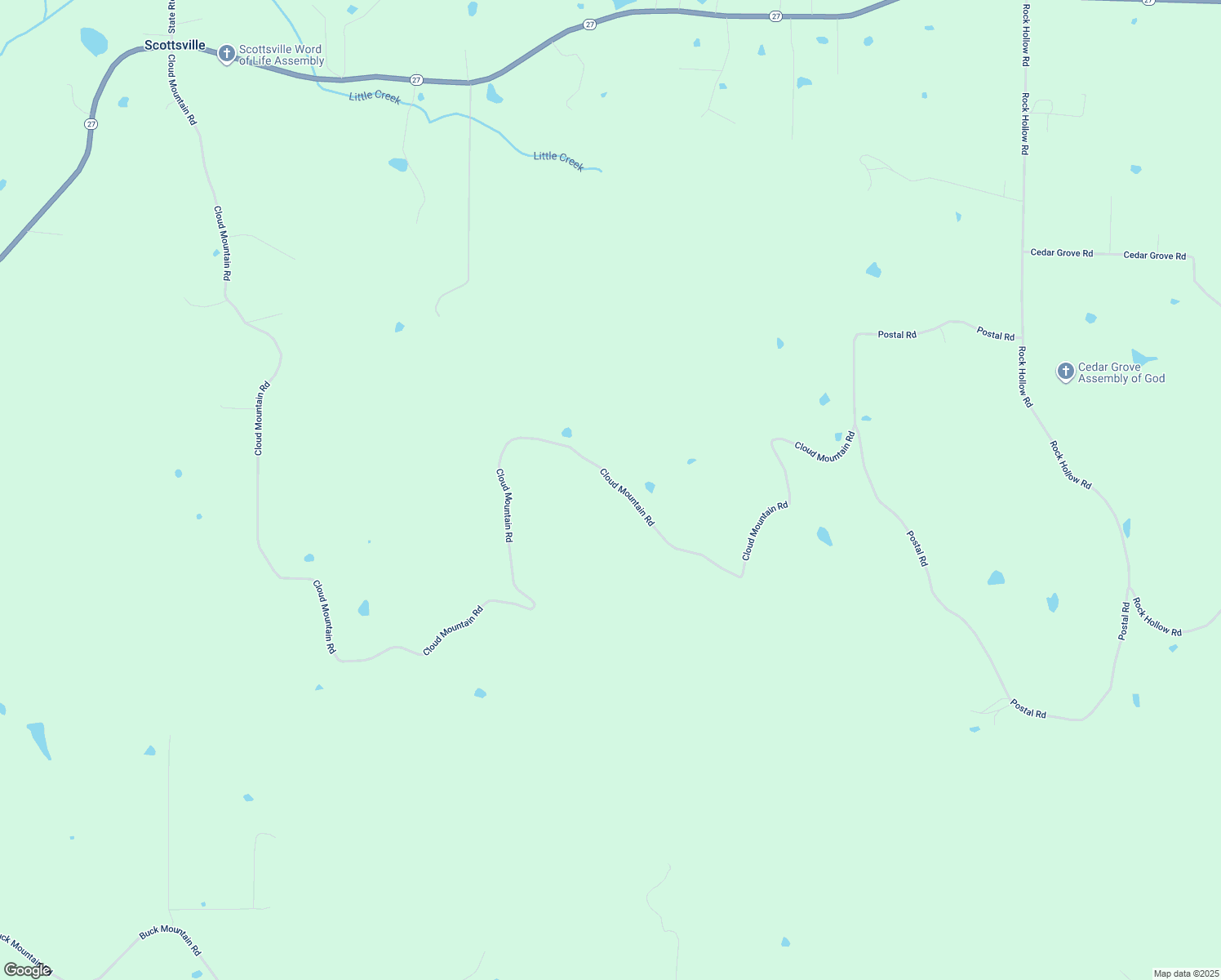 map of restaurants, bars, coffee shops, grocery stores, and more near 3676 Cloud Mountain Rd in Hector