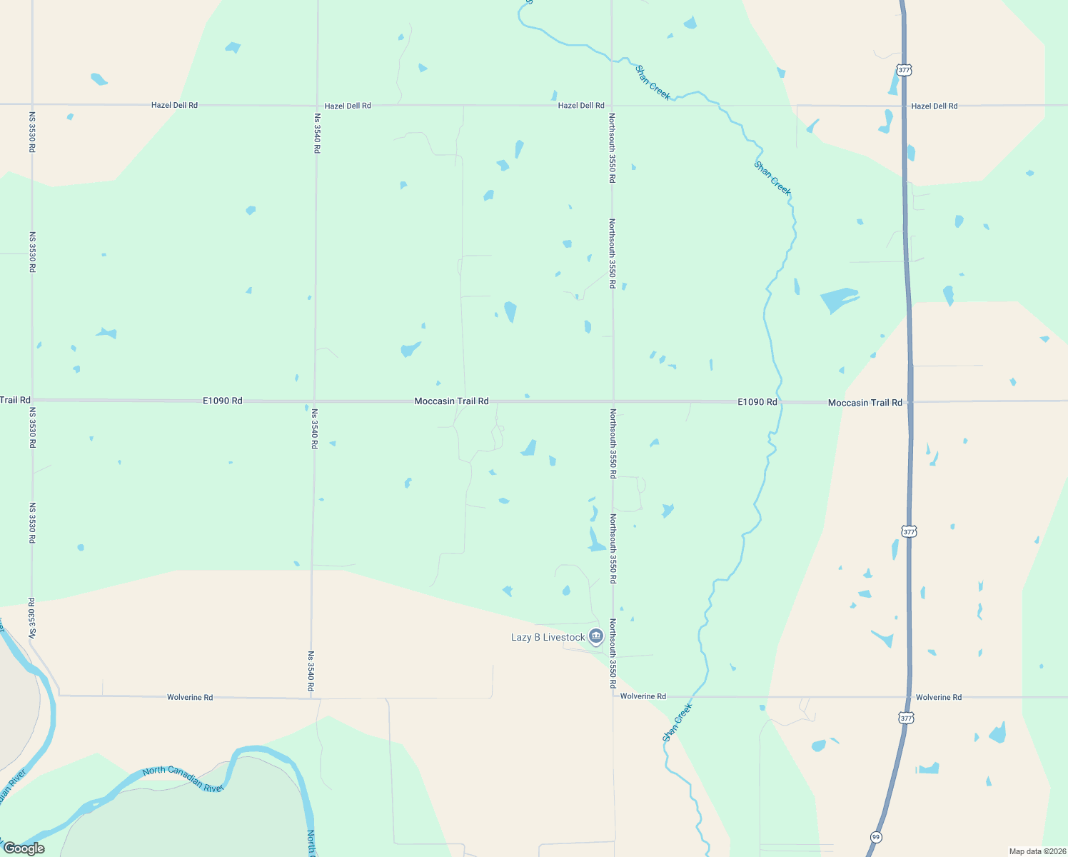 map of restaurants, bars, coffee shops, grocery stores, and more near 54751 Moccasin Trail Rd in Prague