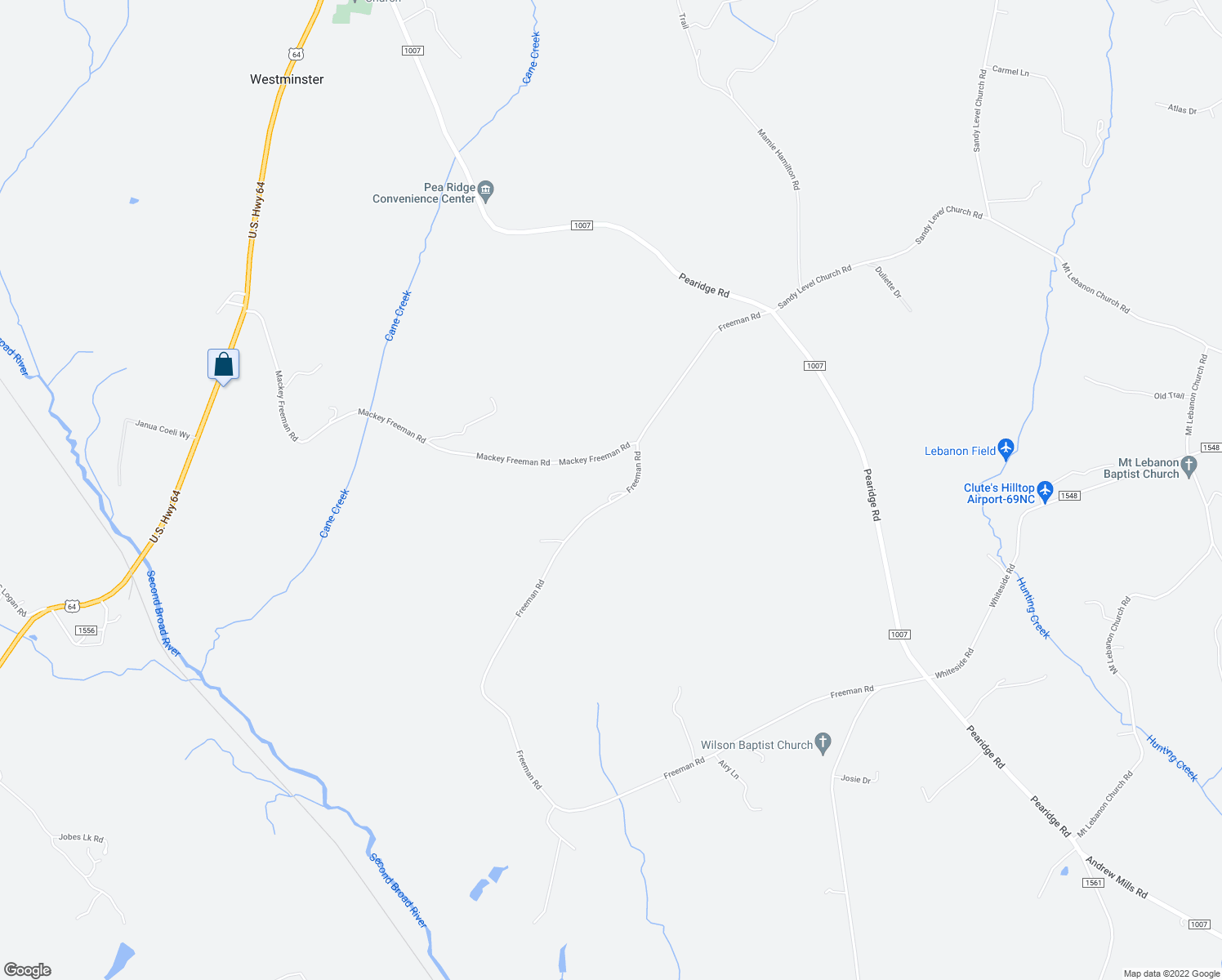 map of restaurants, bars, coffee shops, grocery stores, and more near in Bostic