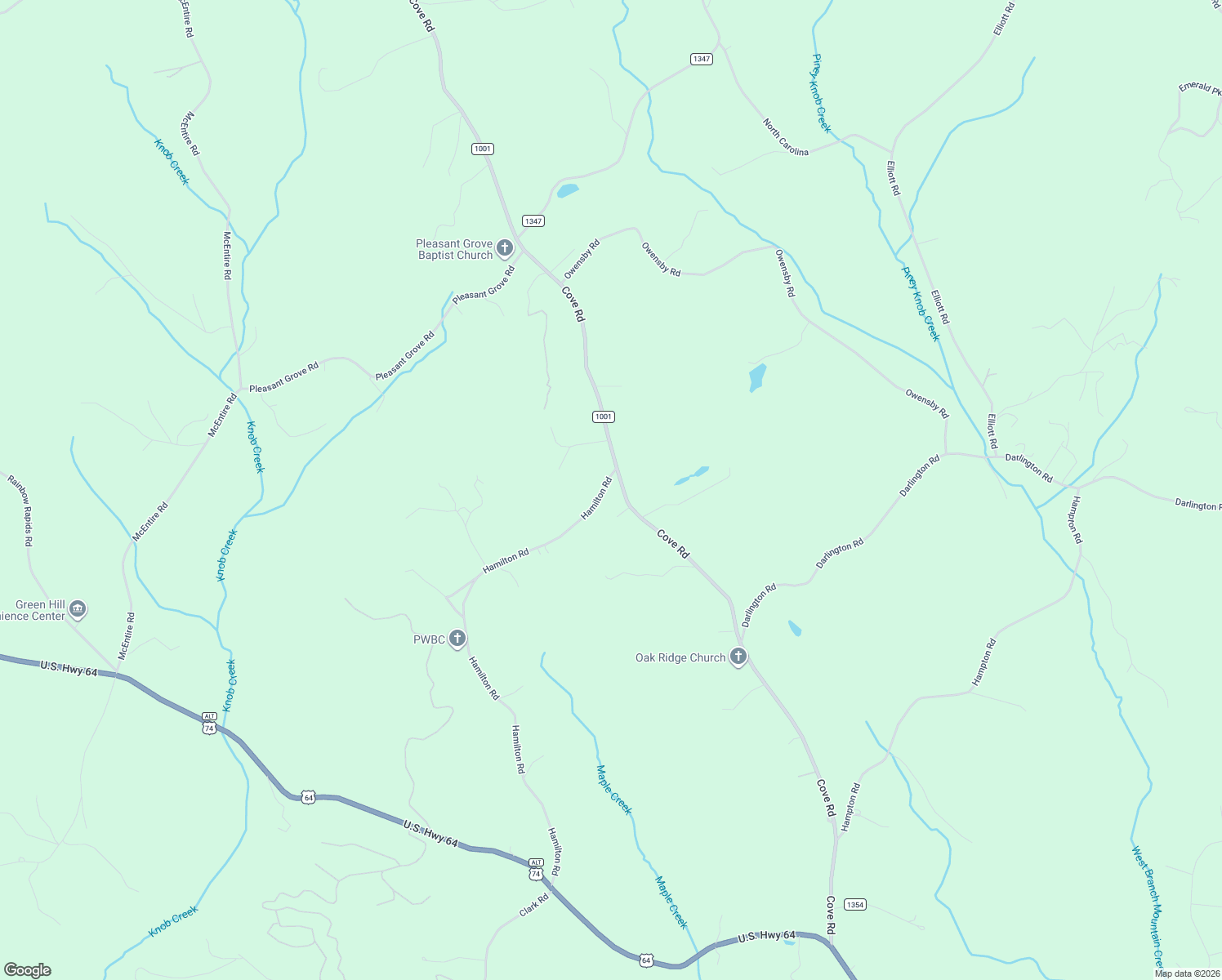 map of restaurants, bars, coffee shops, grocery stores, and more near 949 Cove Road in Rutherfordton