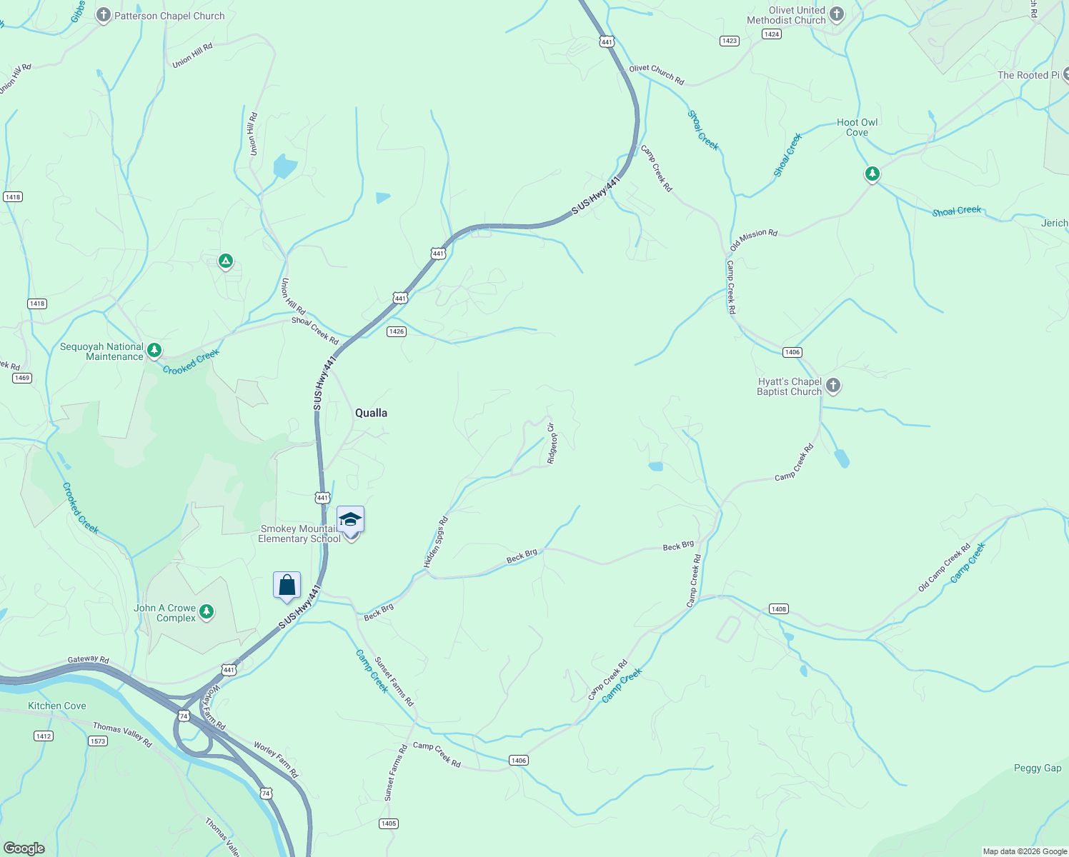 map of restaurants, bars, coffee shops, grocery stores, and more near 18 Ridgetop Circle in Whittier