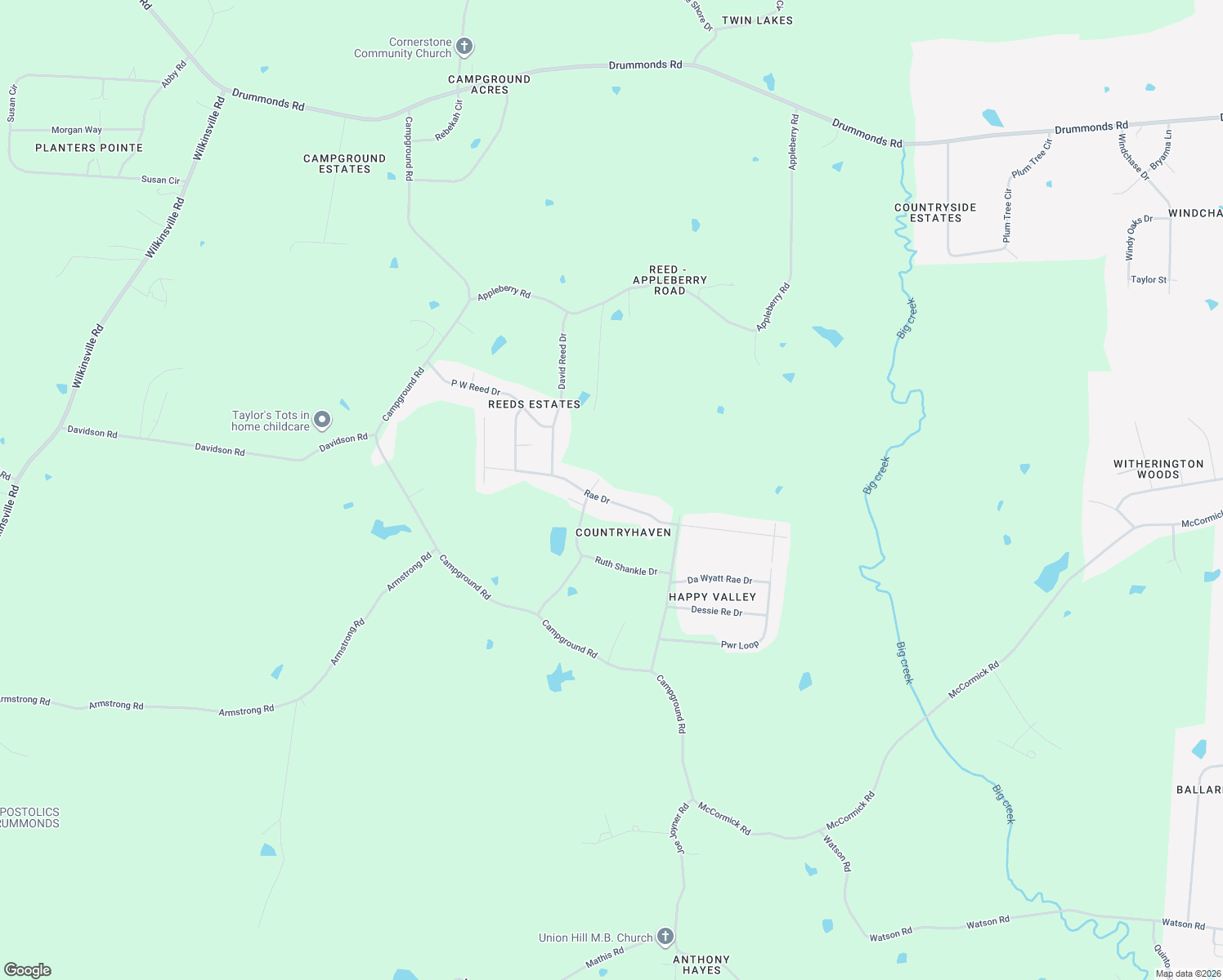map of restaurants, bars, coffee shops, grocery stores, and more near 556 Rae Drive in Munford