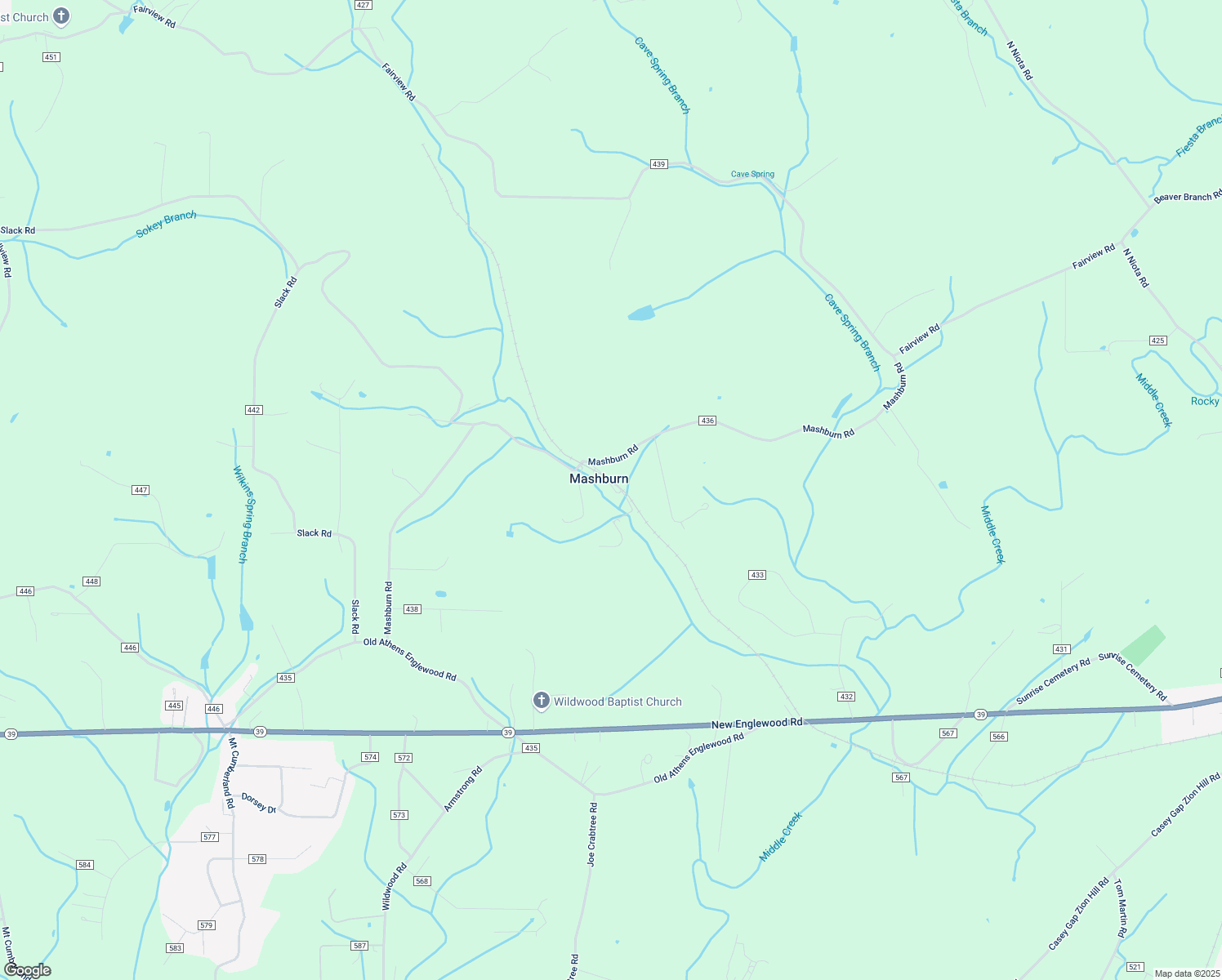 map of restaurants, bars, coffee shops, grocery stores, and more near 334 County Road 436 in Athens