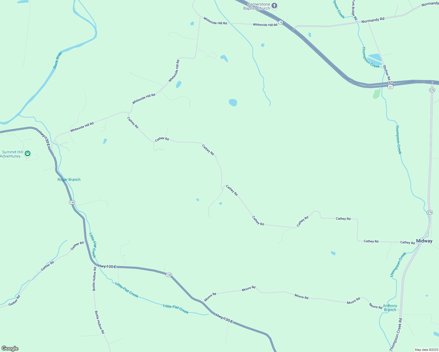 map of restaurants, bars, coffee shops, grocery stores, and more near 362 Cathey Road in Wartrace