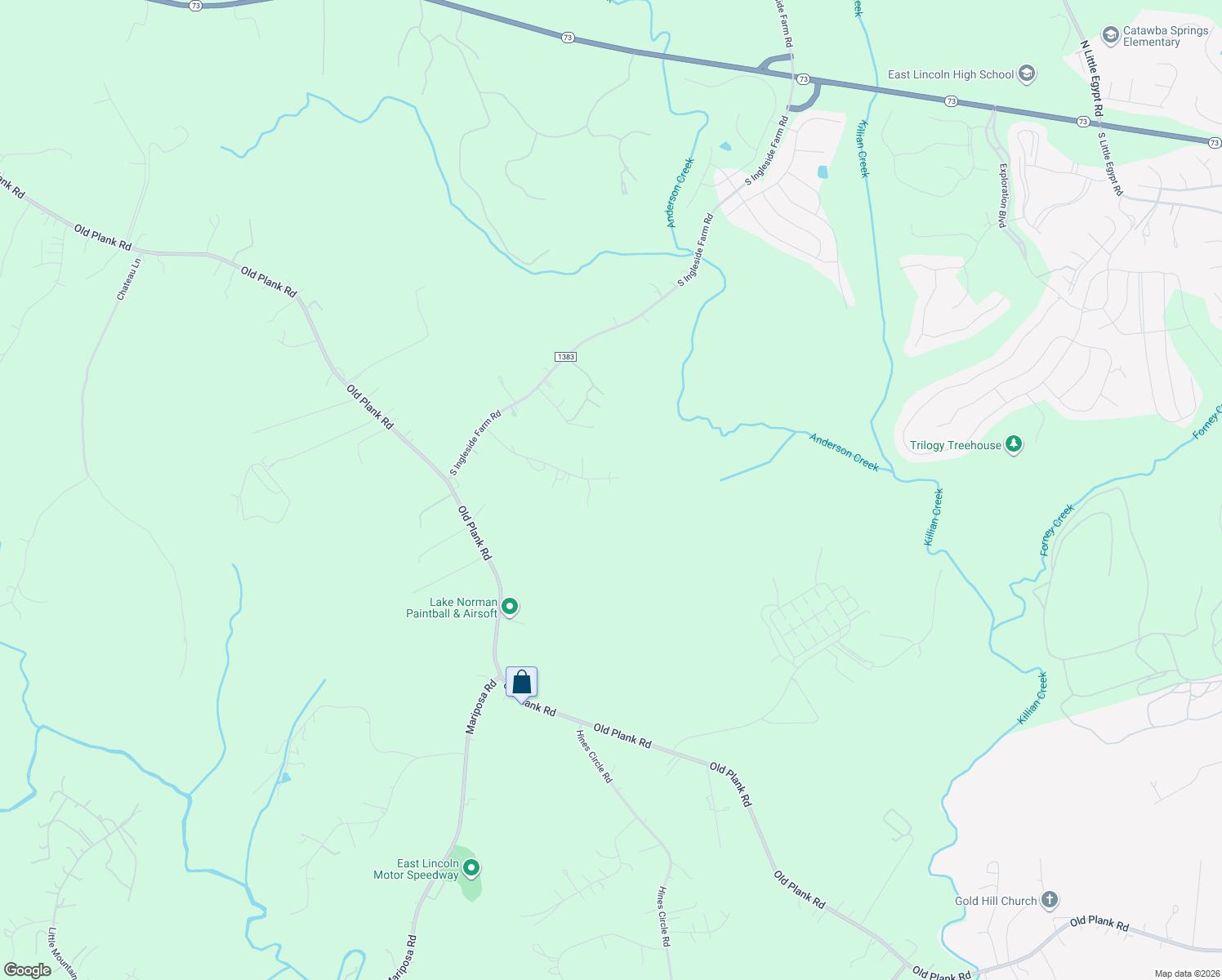 map of restaurants, bars, coffee shops, grocery stores, and more near 6452 Topaz Lane in Iron Station