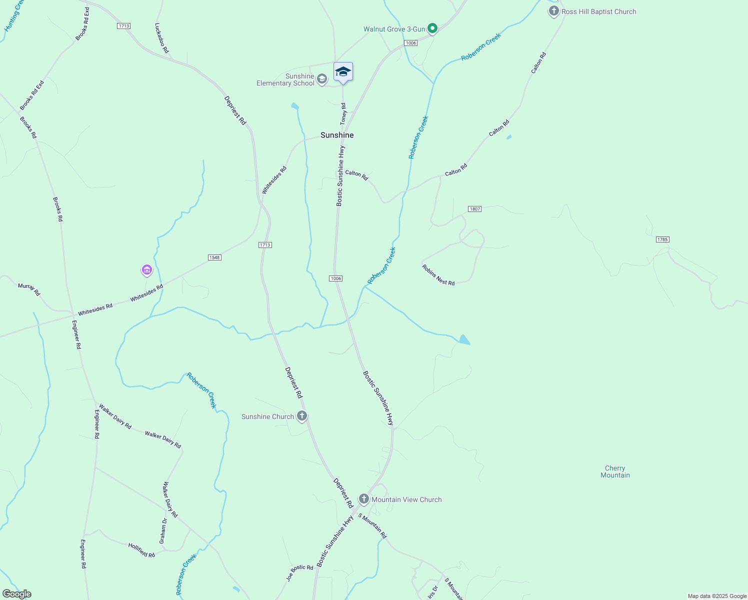 map of restaurants, bars, coffee shops, grocery stores, and more near 4100 Bostic Sunshine Highway in Bostic