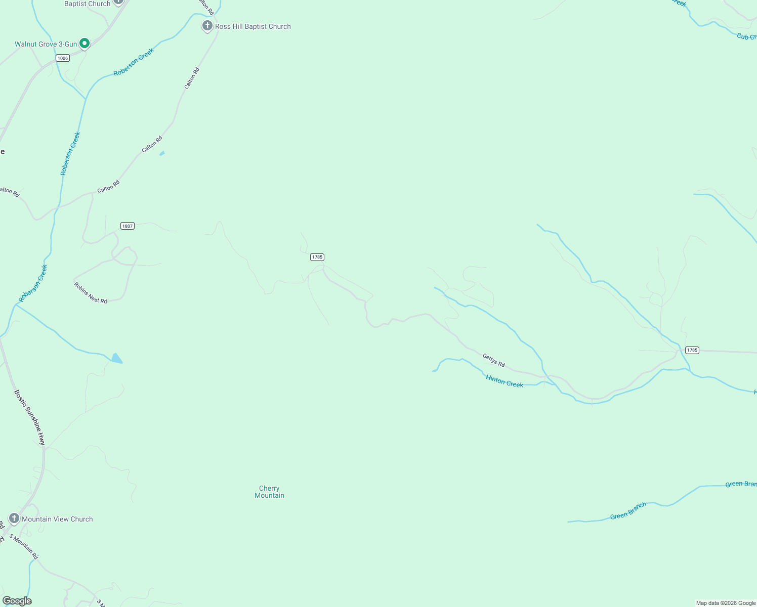 map of restaurants, bars, coffee shops, grocery stores, and more near 1720 Gettys Road in Ellenboro