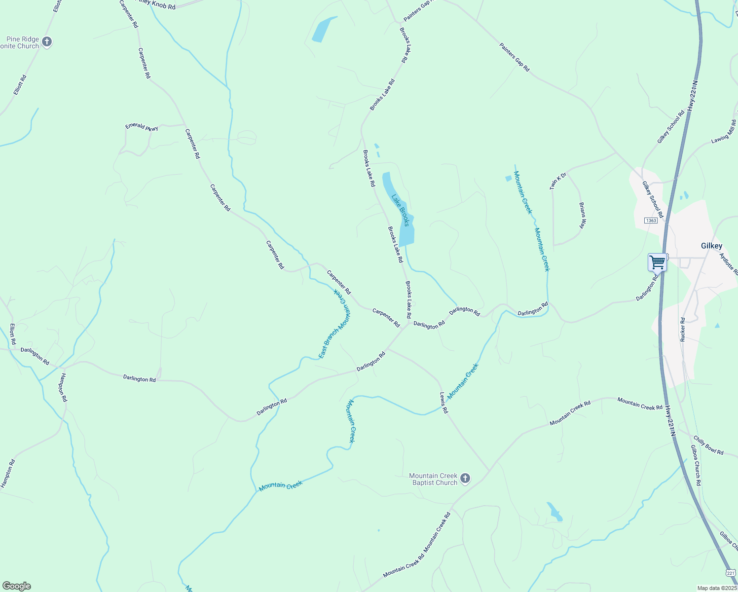 map of restaurants, bars, coffee shops, grocery stores, and more near 210 Carpenter Road in Rutherfordton