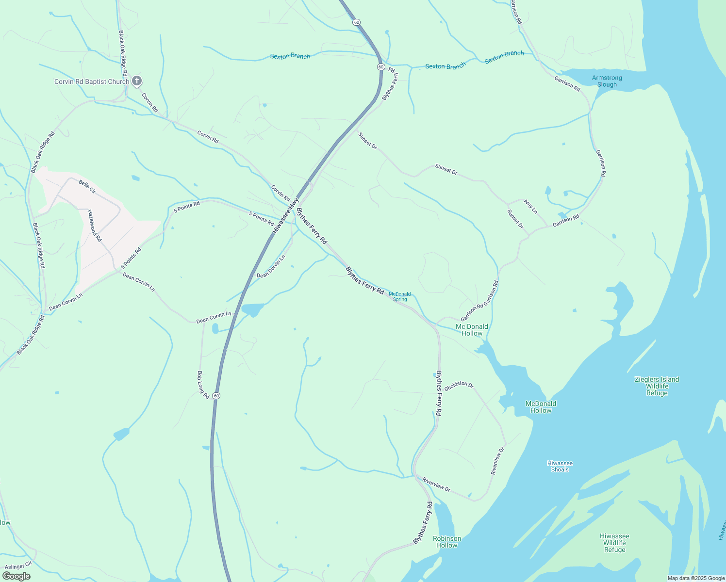 map of restaurants, bars, coffee shops, grocery stores, and more near 4092 Blythes Ferry Road in Dayton